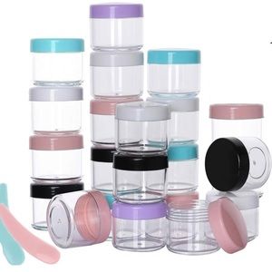 60 count 20 gram brand new empty jars perfect for travel with spatula or samples